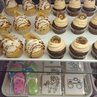 a variety of cupcakes