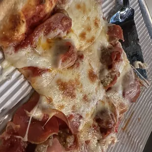 Three Meat Pizza