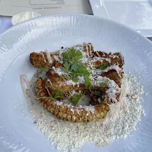 Corn elote appetizer