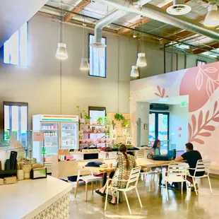 Seating are that&apos;s quaint like a lunch cafe. There&apos;s also more room in the back location.