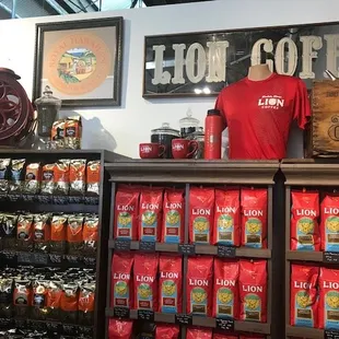 Royal Kona, Royal Hawaiian, and Lion coffees all available. Plus t-shirts, mugs and more!