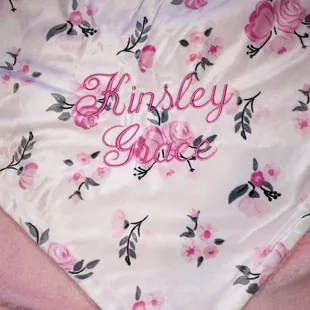Baby blanket embroidery