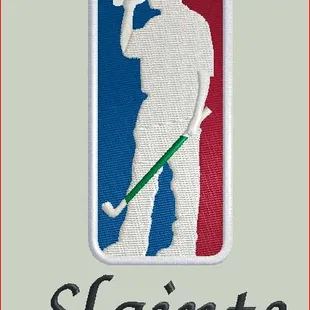 This logo was embroidered on a polo shirt as a birthday gift.