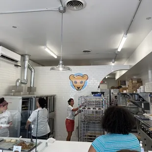 two women working in a bakery