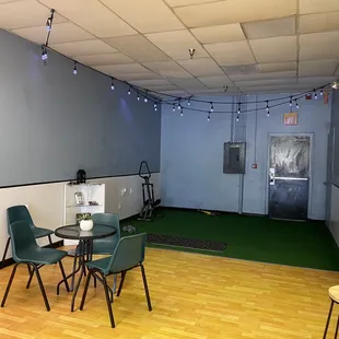 Workout area, they have classes