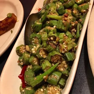 WOK BLISTERED OKRA