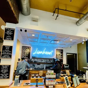 the front desk of a coffee shop