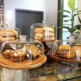 a variety of baked goods
