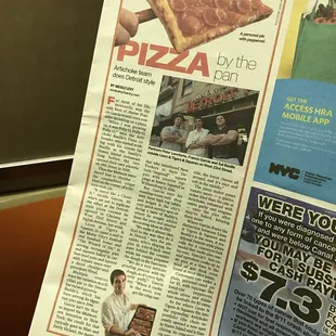 In the press (AMNY paper on 5/14/18)!!