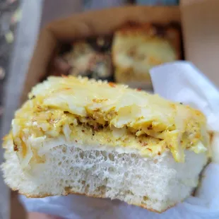 Mustard slice. Crust is more like thick, dry, bread :(