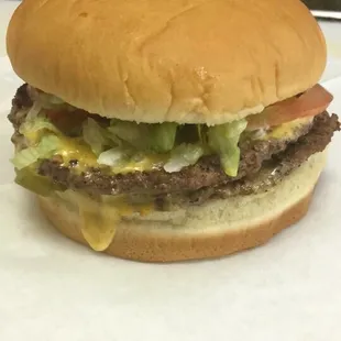 Jumbo double cheeseburger