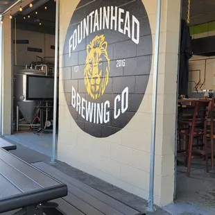 the front of the building