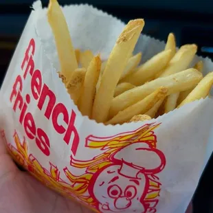 french fries in a wrapper