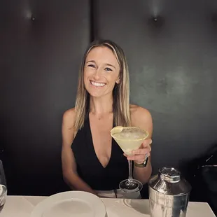 The famous lemon drop (with dry ice) at Mastro's Ocean Club