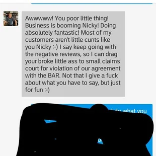 Instead of taking responsibility for his mistake, Adrian calls my truck a piece of Sh**