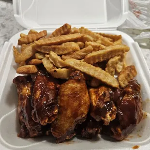 Honey jack infused wings