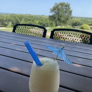 Pina colada cider slushie