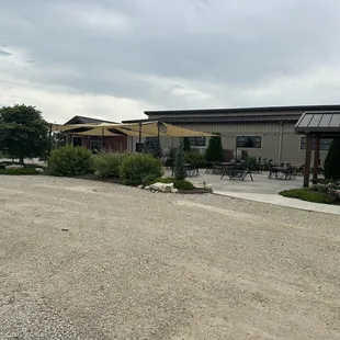 outside