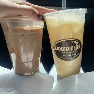 Medium Iced Mexican mocha (with white chocolate mocha) and Large Mango Italian Red Bull yummmn!!!!