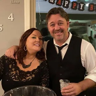 Jake with one of our party guests and besties!