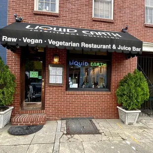 the front of the restaurant