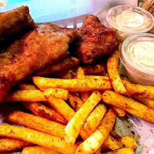 Original Cod with Cajun Fries.