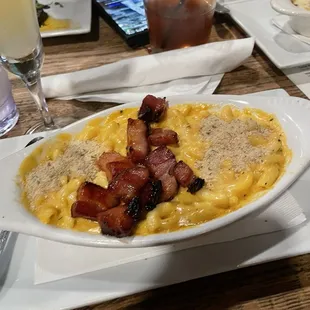 Truffle Mac with pork belly