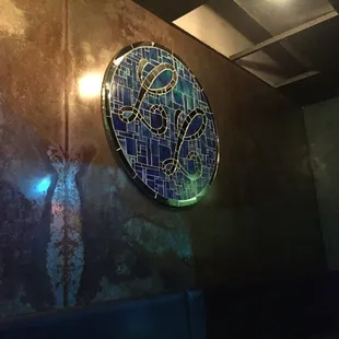 Logo emblem in the VIP lounge