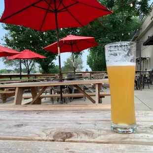 Hefeweizen on the patio