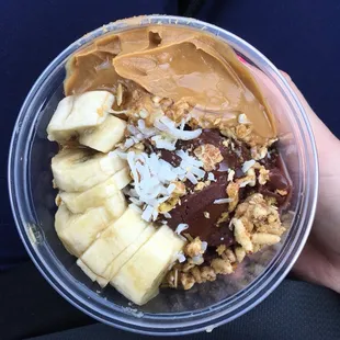 The peanut butter acai bowl. Absolutely delicious and healthy.