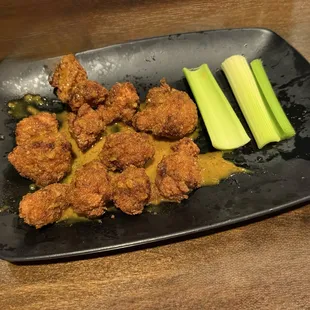Mustard BBQ Cauliflower Bites