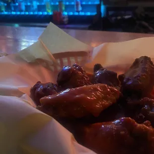 Wings! So good great staff and they serve late. Always feel welcome here