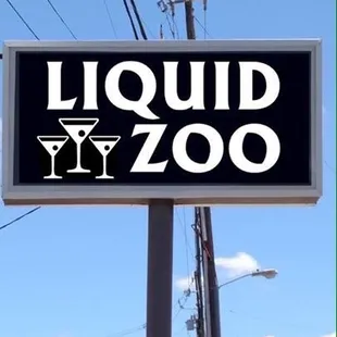 a sign for liquid zoo