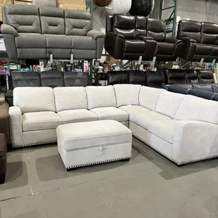 Sectional fabric with the ottoman price 790