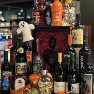 a variety of bottles