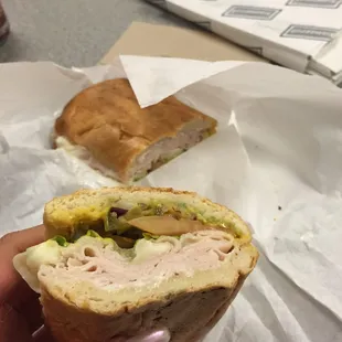 Heated Turkey and Avo sandwich