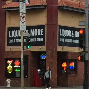 a man walking down the street