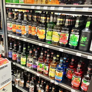 a variety of beverages