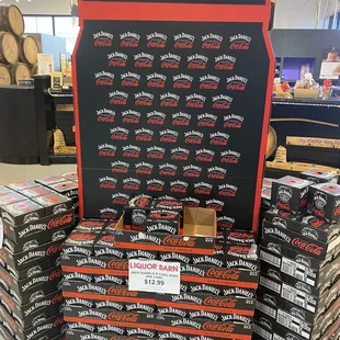 a coca cola display