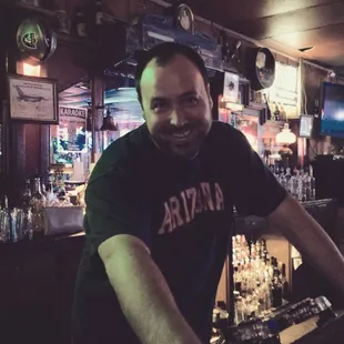 a man behind the bar