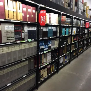 shelves of liquor in a liquor store