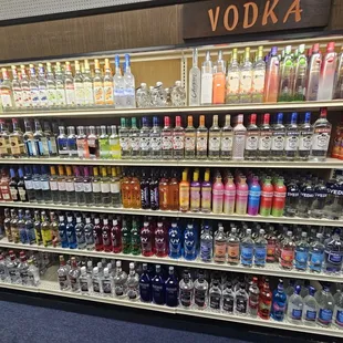 a variety of alcoholic drinks