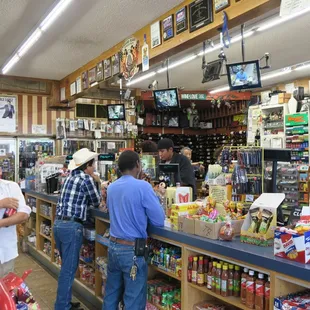 customers in a liquor store