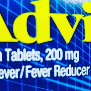 a bottle of advil