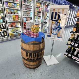 the inside of a liquor store