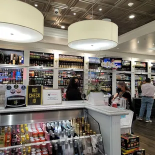 customers in a liquor store