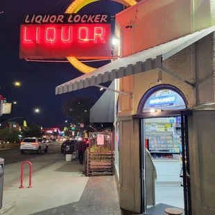 a neon sign for liquor liquor