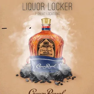 a bottle of liquor with smoke coming out of it