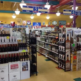 a wide selection of liquor