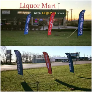 a view of the liquor mart from across the street